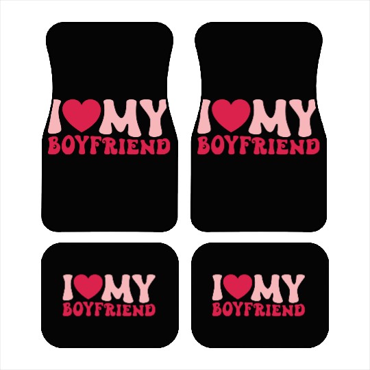 I Love My Boyfriend Car Mats