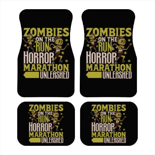 Horror Zombie Runner Half Marathon Running Jogging Car Mats