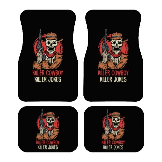 Spooky Horror Western Cowboy Rider Rodeo Country Car Mats
