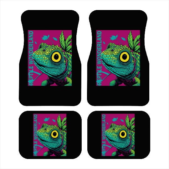 Psychedelic Reptile Wonderland Retro Designs 7 Car Mats