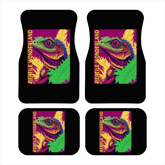 Psychedelic Reptile Wonderland Retro Designs 5 Car Mats