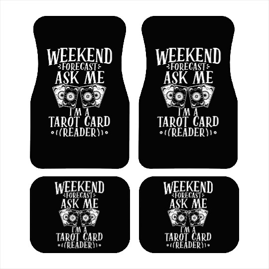 Weekend Forecast Funny Tarot Card Cartomancy A Car Mats