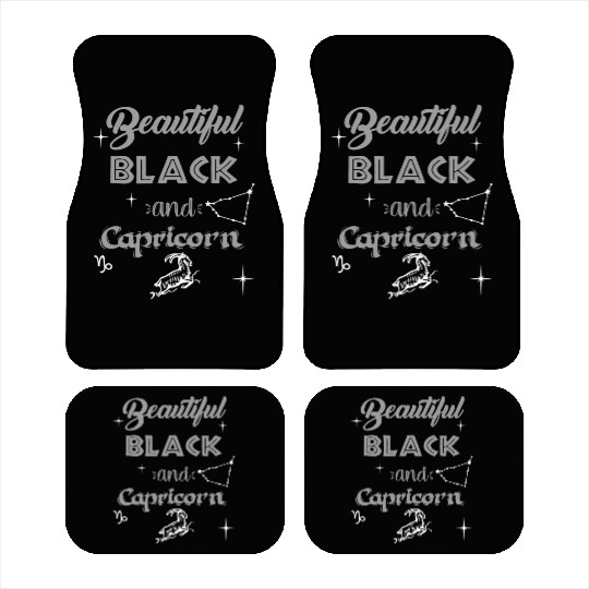 Beautiful Black Capricorn Car Mats