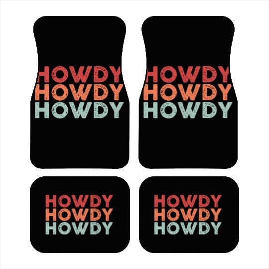 Funny Horse Racing Gift Howdy Car Mats