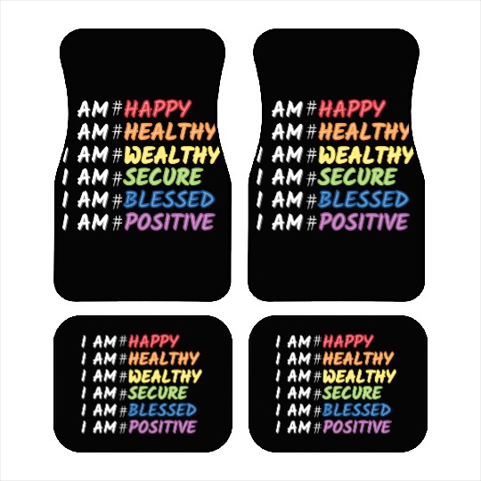 Daily Motivational Affirmation Mantra Self Love Car Mats
