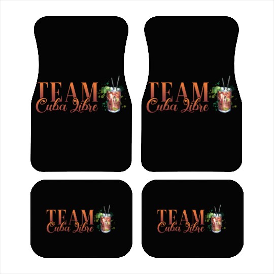 Team Cuba Libre Cocktail Bartender Car Mats