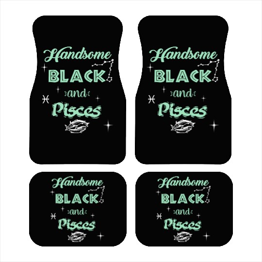 Handsome Black Pisces Car Mats