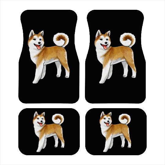 Akita Light Faced Tan Car Mats