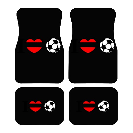 Monogram logo soccer heart Car Mats