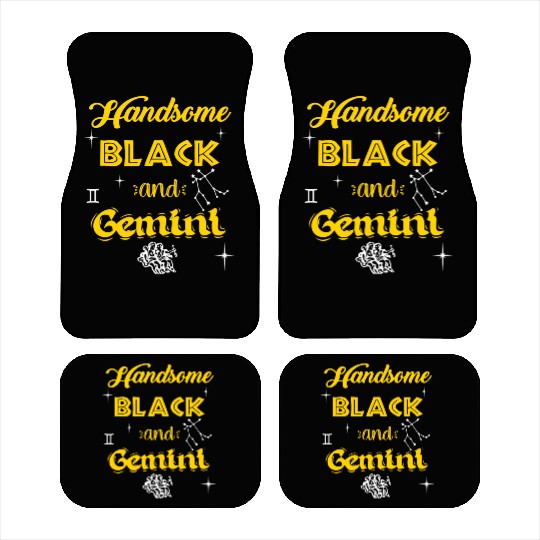 Handsome Black Gemini Car Mats