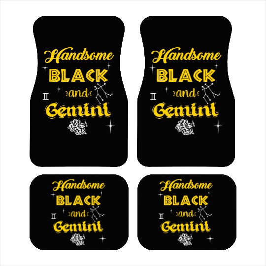 Handsome Black Gemini Car Mats