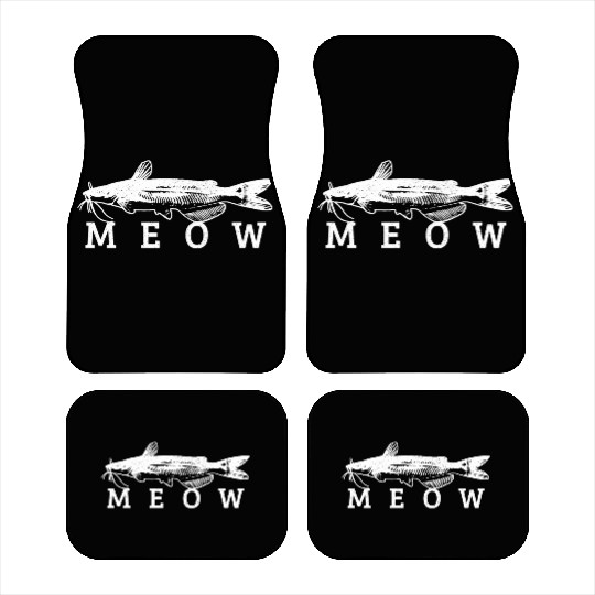Catfish Meow Catfishing Fishing Fisherman Car Mats