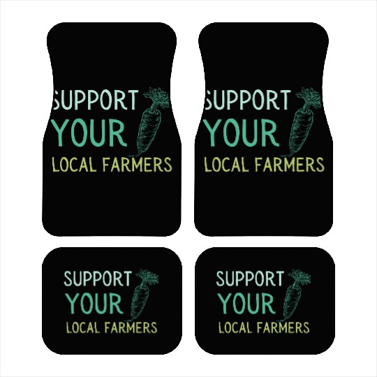 Support Local Farmers Carrot Car Mats