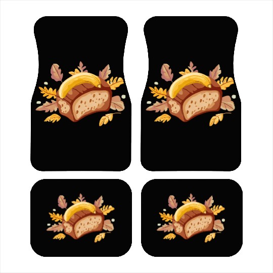 Autumn banana bread treat Car Mats
