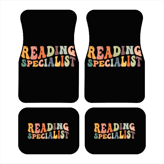 Groovy Reading Specialist Teacher Literacy Coach Car Mats