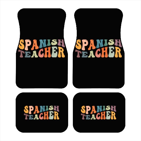 Groovy Spanish Teacher Maestra Bilingual Teaching Car Mats