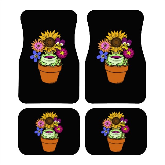 Flower Pot Toad Car Mats
