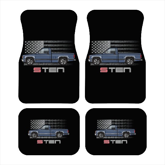 Usa Blue Grey Car Mats