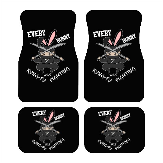 Easter Bunny Ninja Eggs Hunting Kung-Fu Rabbit Egg Car Mats
