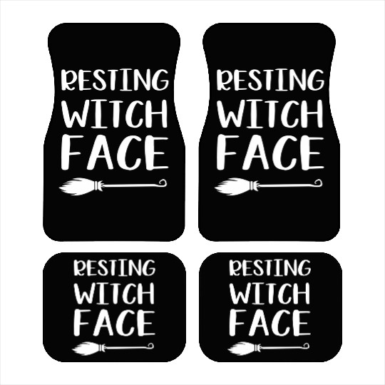 Resting Witch Face Car Mats