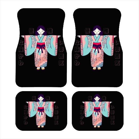 Kimono Kawaii Adorable Car Mats