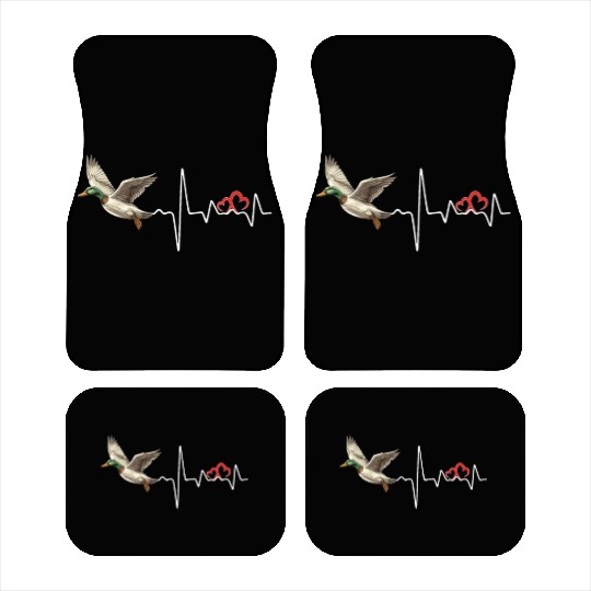 Duck Hunting Love Heartbeat Duck Hunter Car Mats