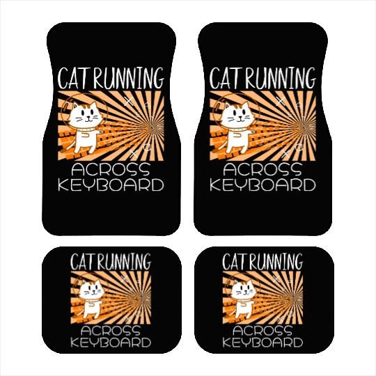 Cat Running Keyboard Across The Space Cat Riding Car Mats