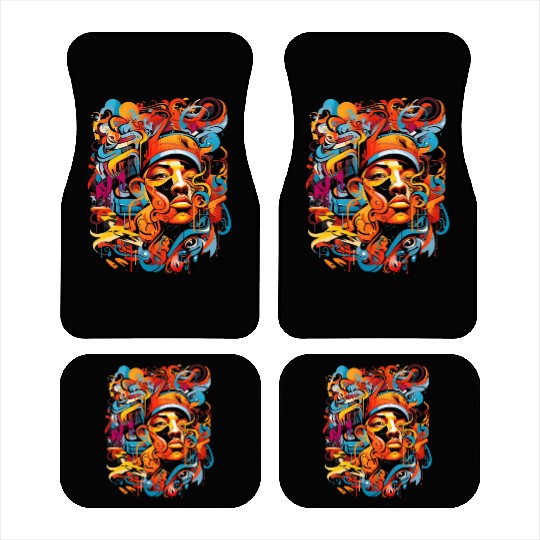 Music, hip-hop, rap, rapper, sound, gift. Car Mats