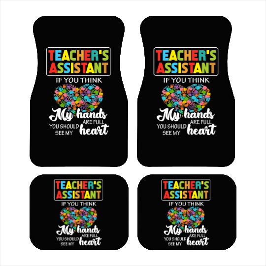 Teacher Assistant Cute Heart Quote Gift Car Mats For