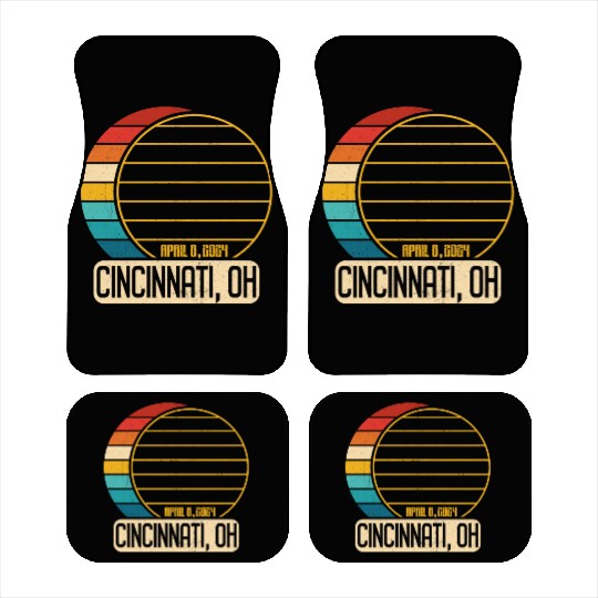 Total Solar Eclipse Ohio Cincinnati April 28 2024C Car Mats