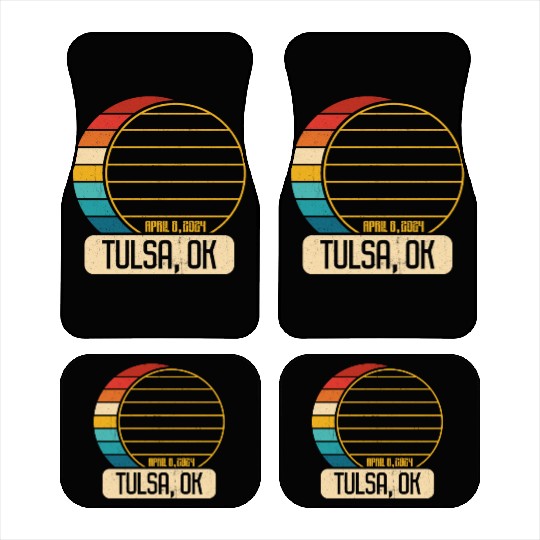 Total Solar Eclipse Oklahoma Tulsa April 28 2024Tu Car Mats
