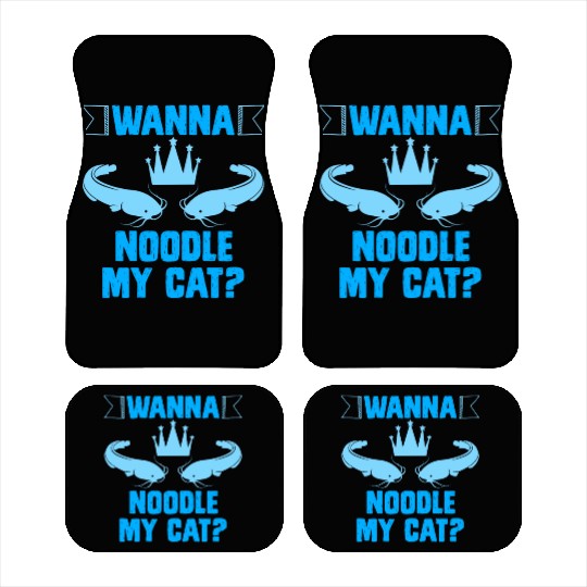 Fish and Catch Catfish Wanna Noodle my Cat Car Mats