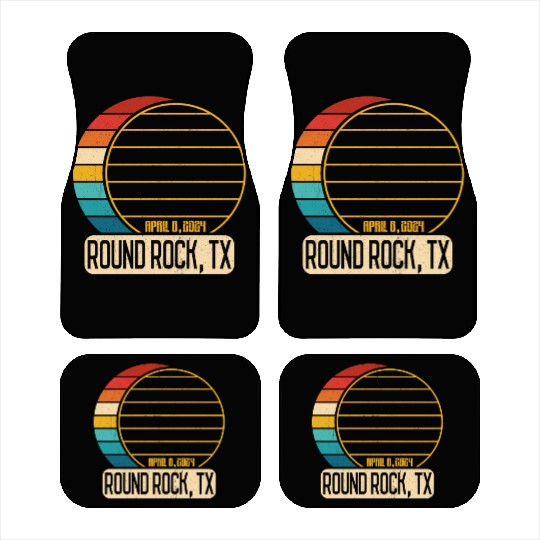 Total Solar Eclipse Texas Round Rock April 28 2024 Car Mats