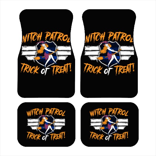 Witch Patrol: Trick or Treat! Policeman Halloween Car Mats