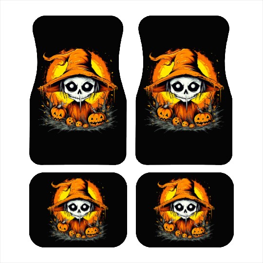 Eerie Halloween Ghoul, Spooky Season Delight 17 Car Mats