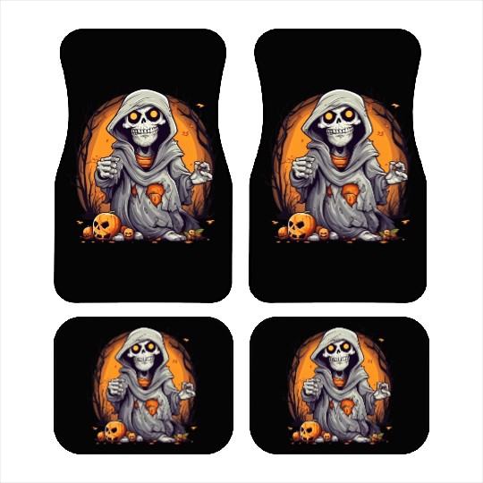 Eerie Halloween Ghoul Art, Spooky Season Delight 5 Car Mats