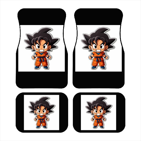 Goku Sticker Happy Bold Colors art toy style Car Mats