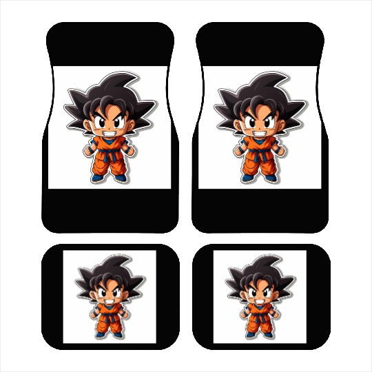 Goku Sticker Happy Bold Colors art toy style Car Mats