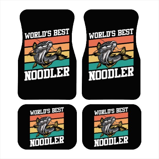 World´s Best Noodler Catfish Fishing Angler Car Mats