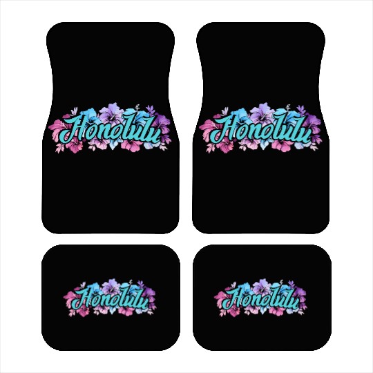 Honolulu Hawaii Hibiscus Car Mats