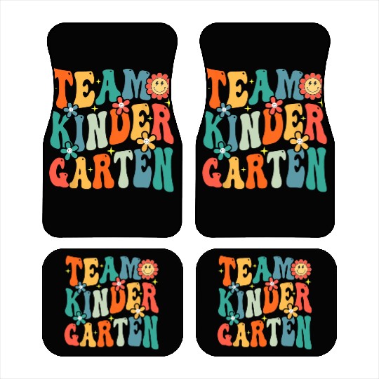 Team Kindergarten Teacher Student Groovy Back To Car Mats