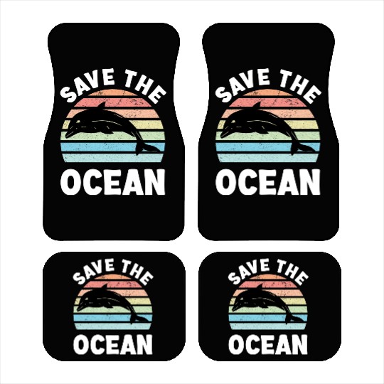 Save The Ocean Dolphin Car Mats