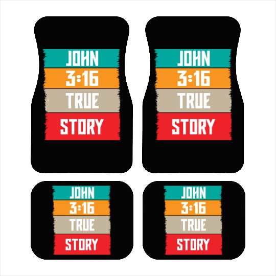 John 3:16 Lve Jesus Christian Christmas Car Mats