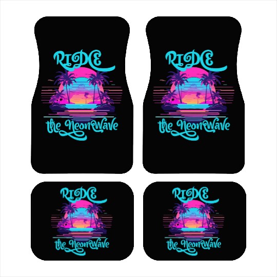 Neon Wave Dreams Ride the 80s Nostalgia Car Mats