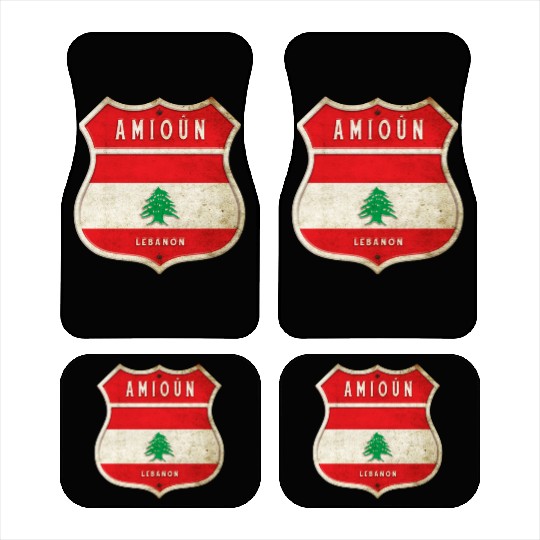 Amioun Lebanon coat of arms flags design Car Mats