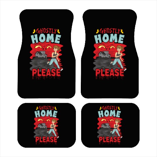 Horror Paranormal Haunted House Spooky Halloween Car Mats