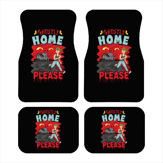 Horror Paranormal Haunted House Spooky Halloween Car Mats