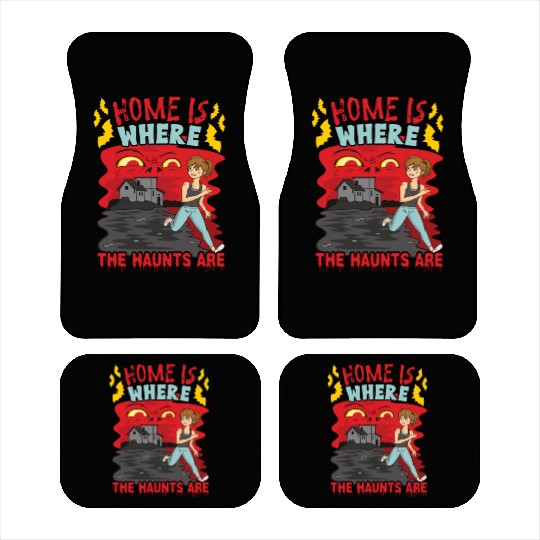 Horror Paranormal Haunted House Spooky Halloween Car Mats