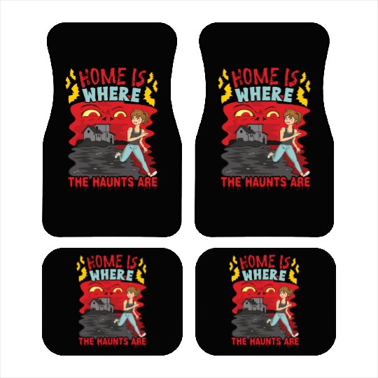 Horror Paranormal Haunted House Spooky Halloween Car Mats