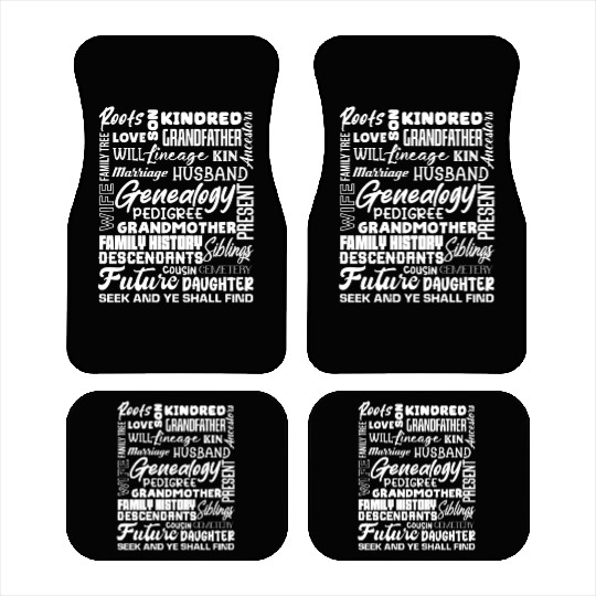 Genealogy Roots Family History Descendants Car Mats